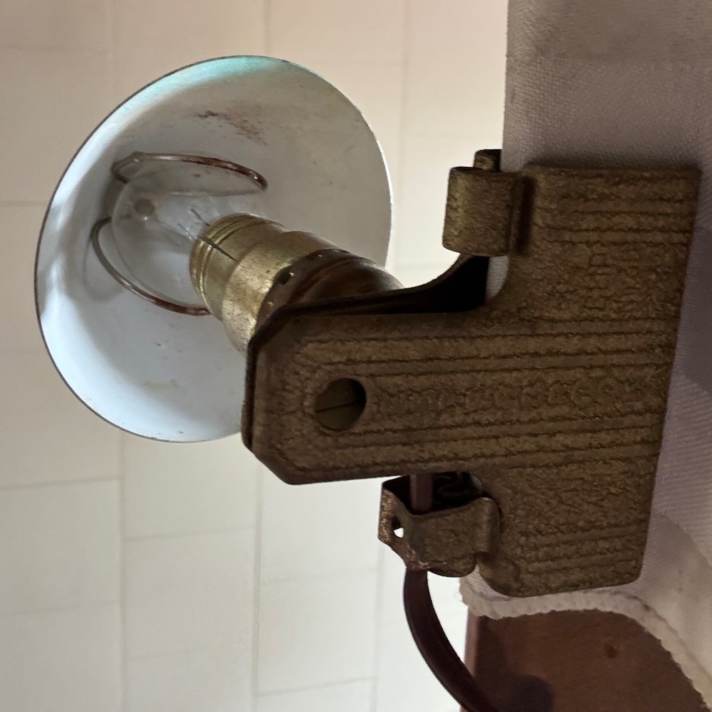 1930’s brass clip on table light